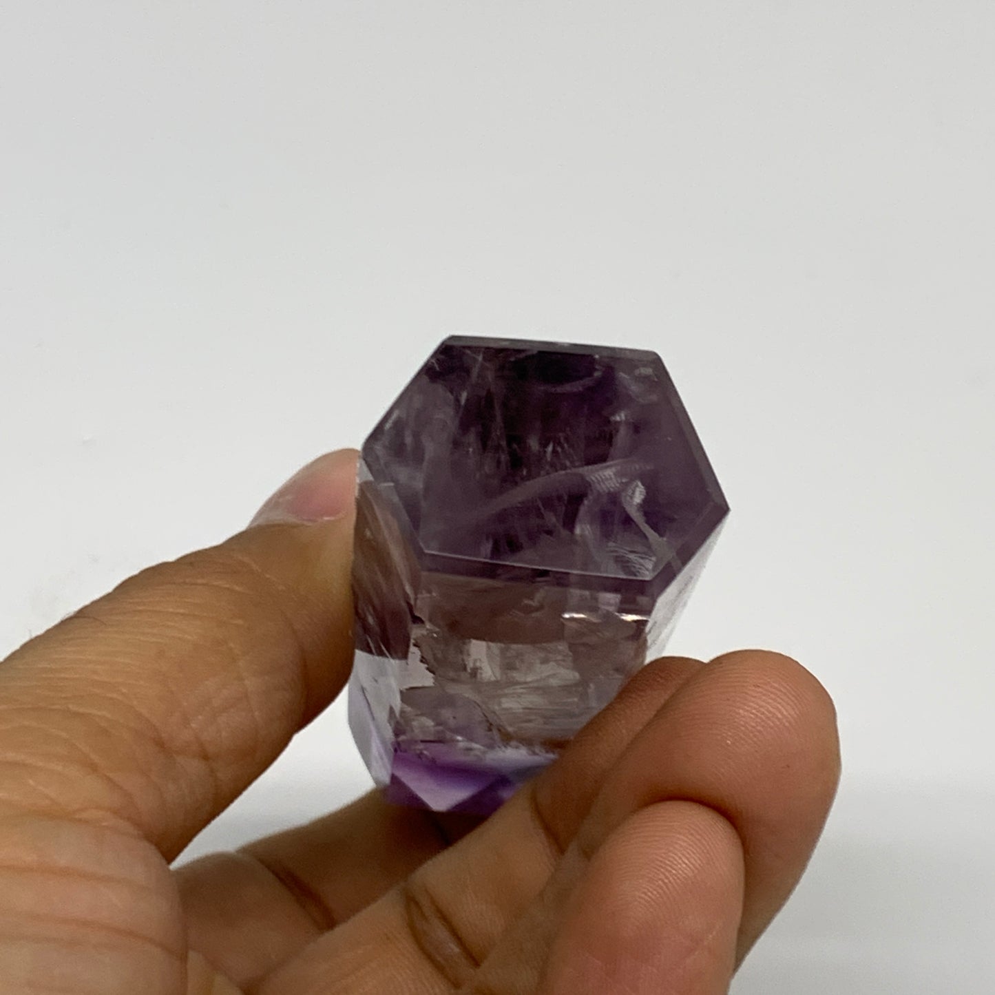 69.3g, 3"x1"x0.7", Natural Amethyst Tower Point Obelisk @Brazil, B32373