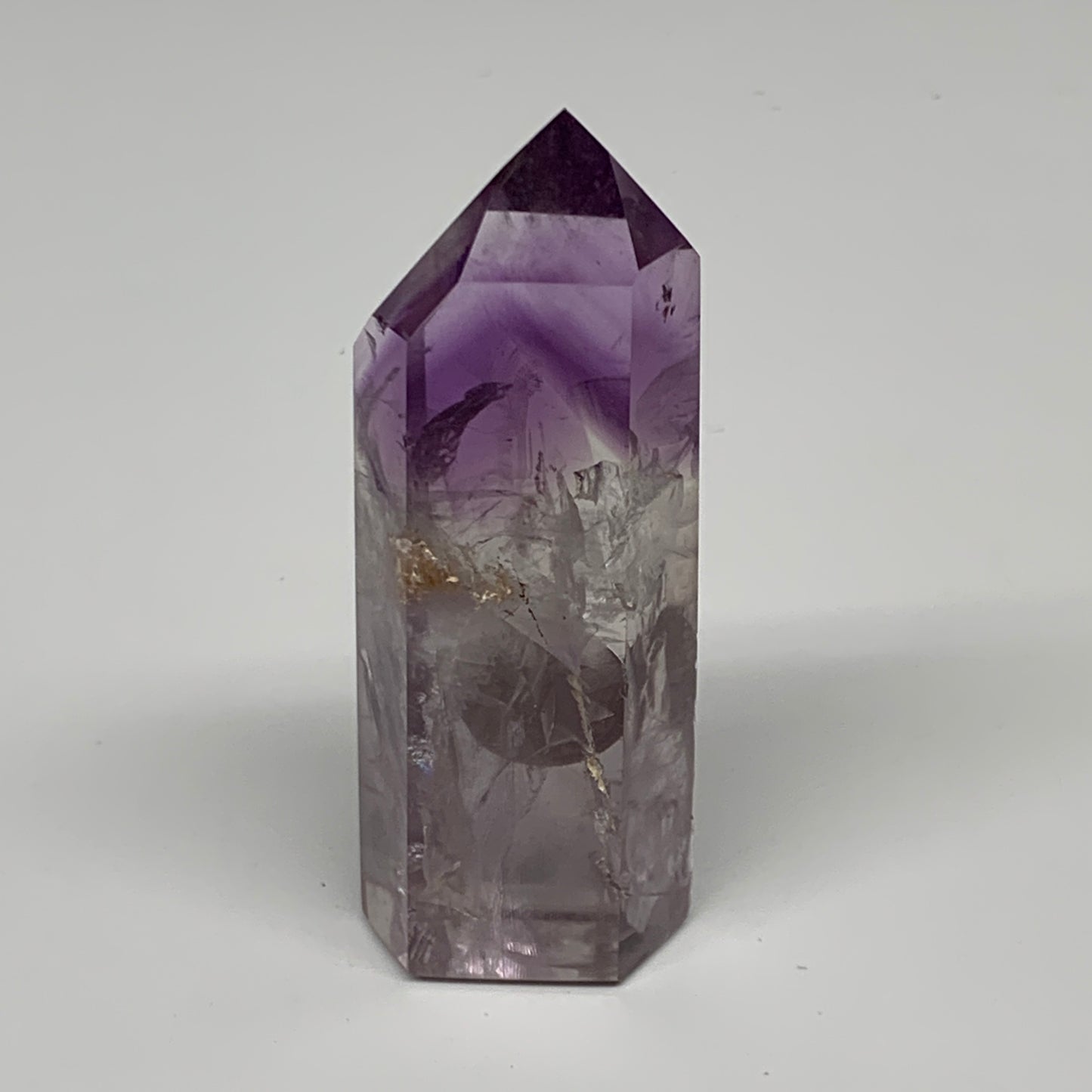 69.3g, 3"x1"x0.7", Natural Amethyst Tower Point Obelisk @Brazil, B32373