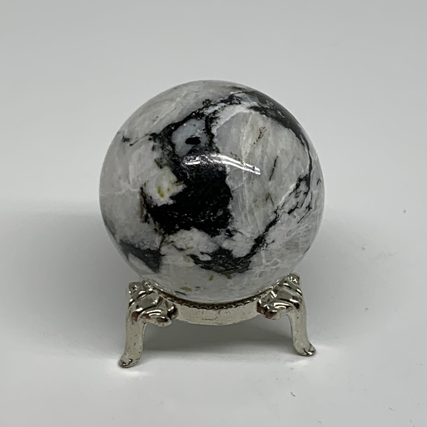 130g, 1.8"(45mm), Natural Rainbow Moonstone Sphere Ball Gemstone, B34393