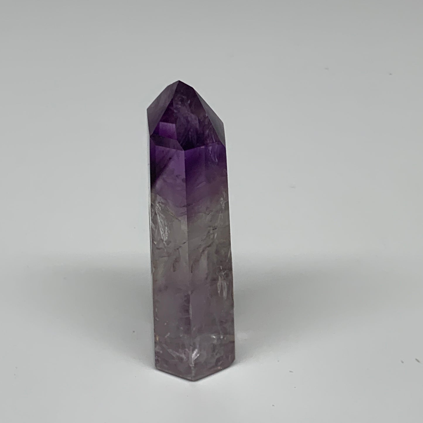 69.3g, 3"x1"x0.7", Natural Amethyst Tower Point Obelisk @Brazil, B32373
