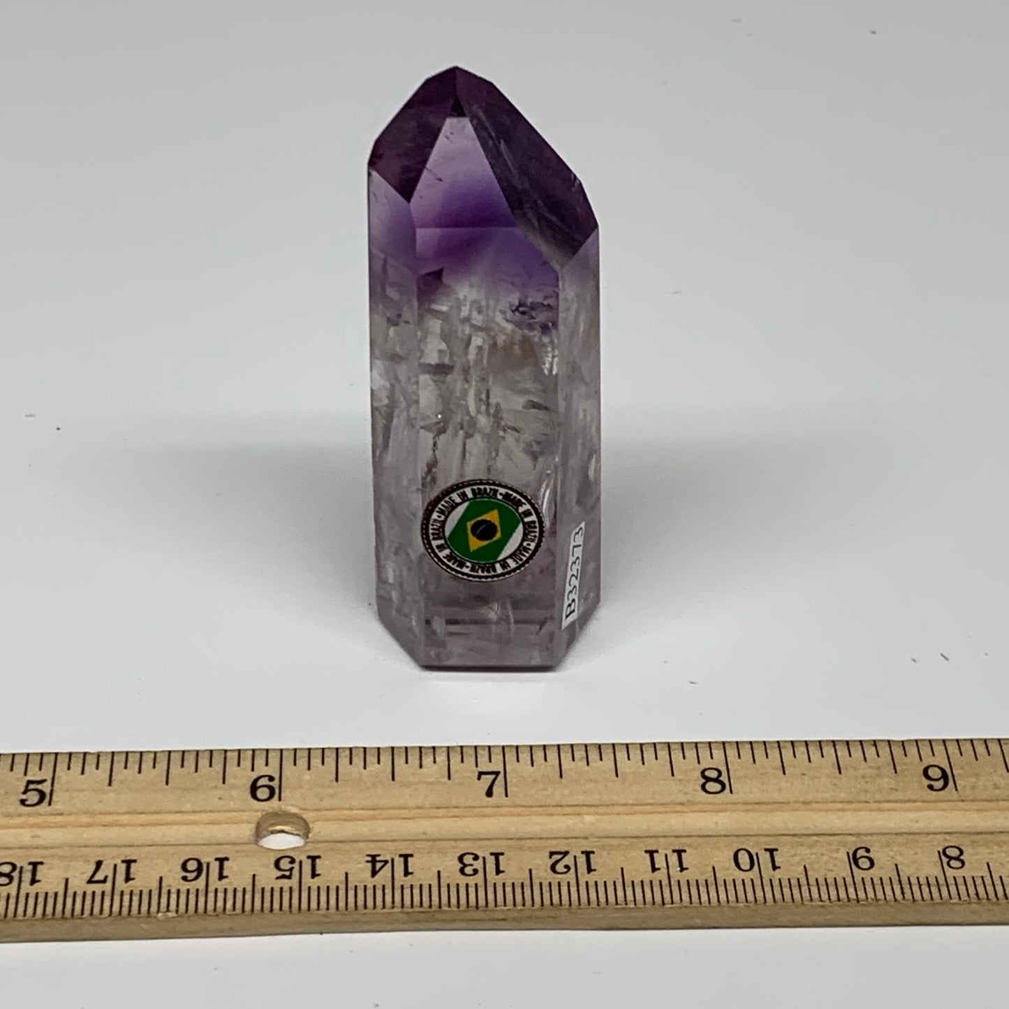 69.3g, 3"x1"x0.7", Natural Amethyst Tower Point Obelisk @Brazil, B32373