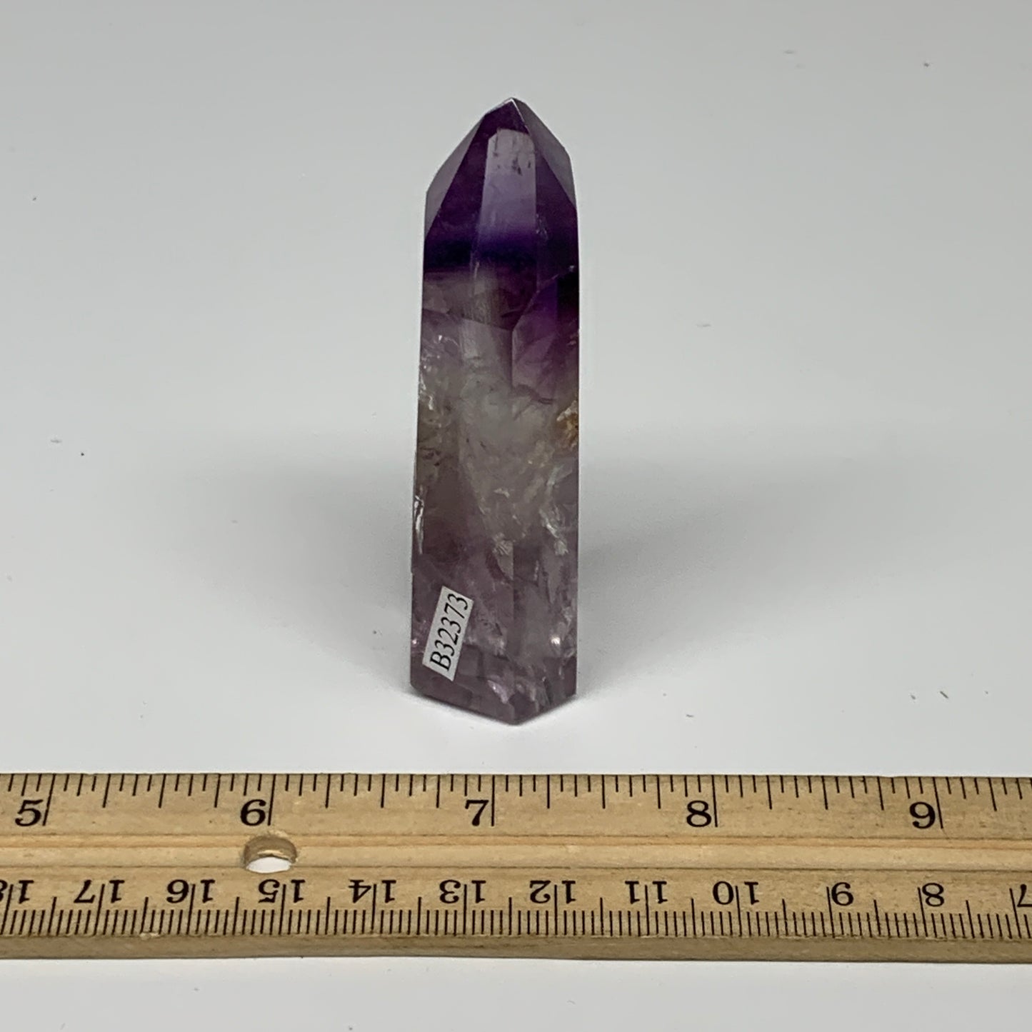 69.3g, 3"x1"x0.7", Natural Amethyst Tower Point Obelisk @Brazil, B32373