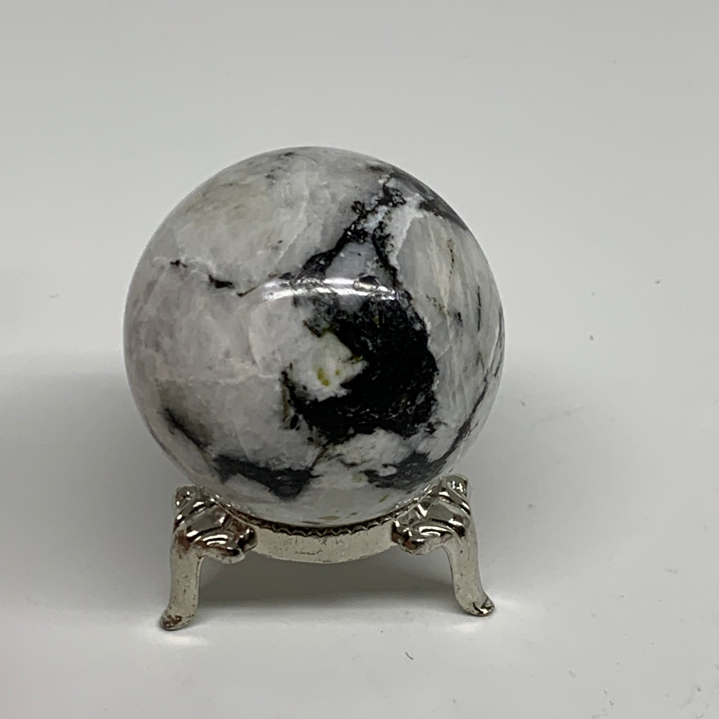 130g, 1.8"(45mm), Natural Rainbow Moonstone Sphere Ball Gemstone, B34393