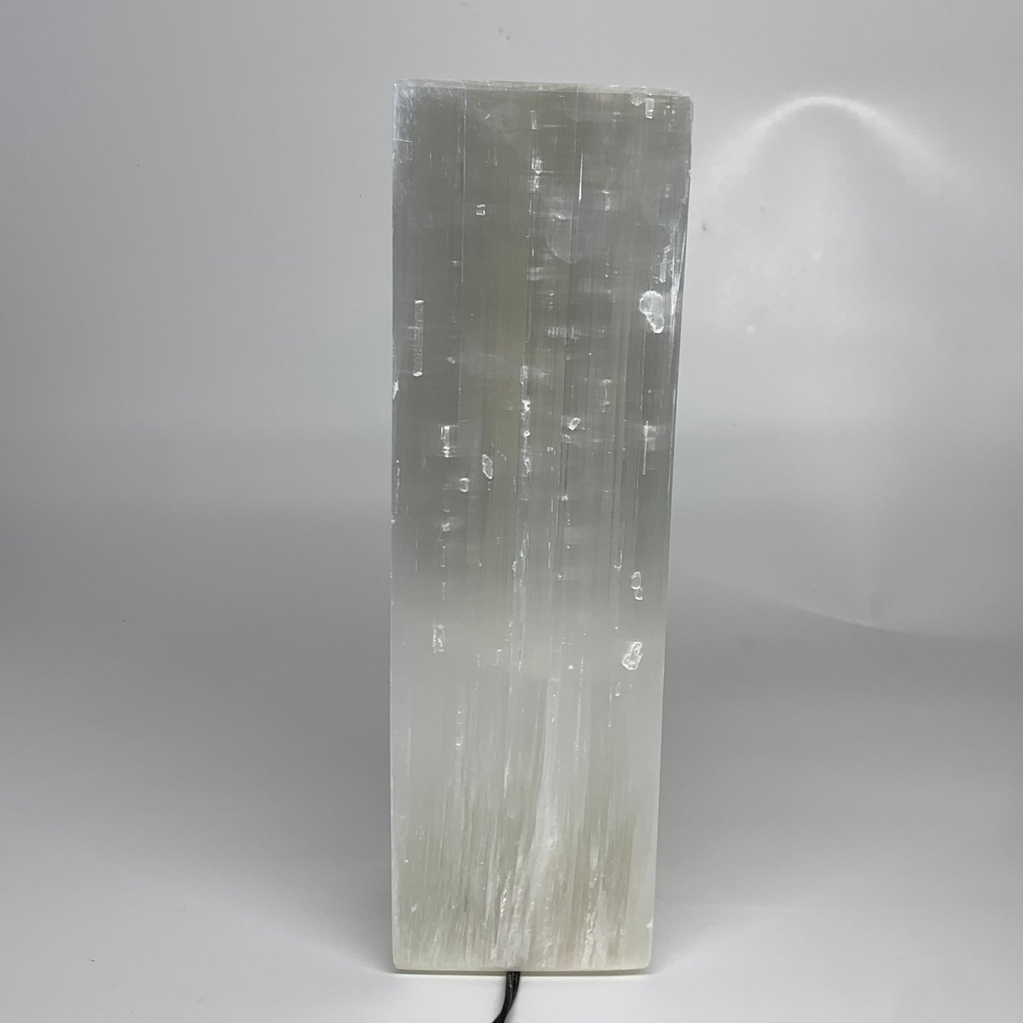 11.7 lbs. 11.6"x3.6", Rectangle Selenite (Satin Spar) Lamp, w/6ft Chord, B35840