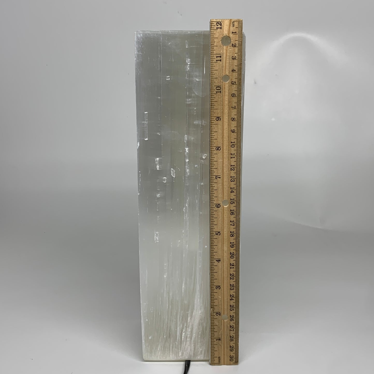 11.7 lbs. 11.6"x3.6", Rectangle Selenite (Satin Spar) Lamp, w/6ft Chord, B35840