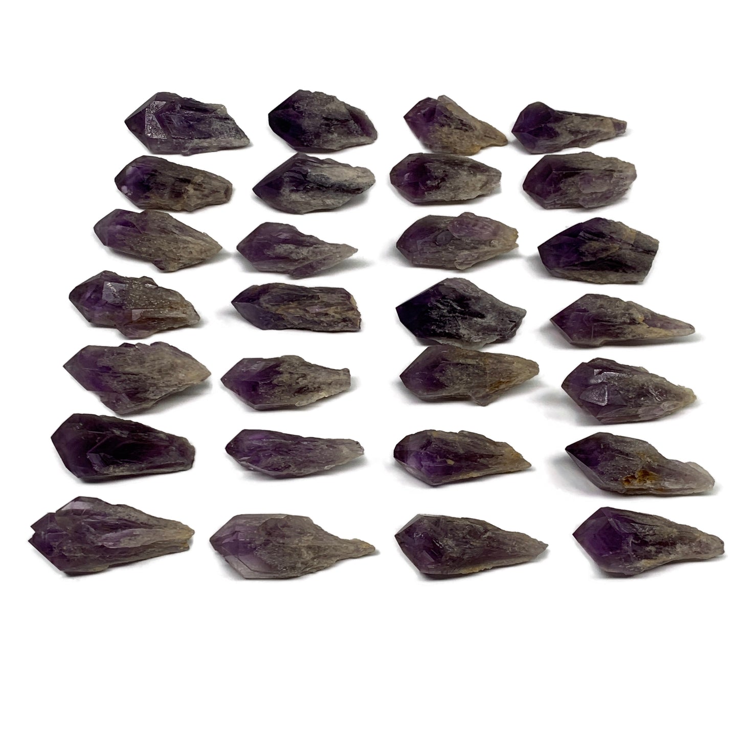 1.95 lbs, 2"-2.3", 28pcs, Rough Raw Amethyst Crystal Minerals Specimens, B32374