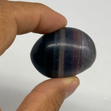 112.9g, 1.4"-1.5", 3pcs, Multi Color Fluorite Crystal Tumbled Stones, B28731