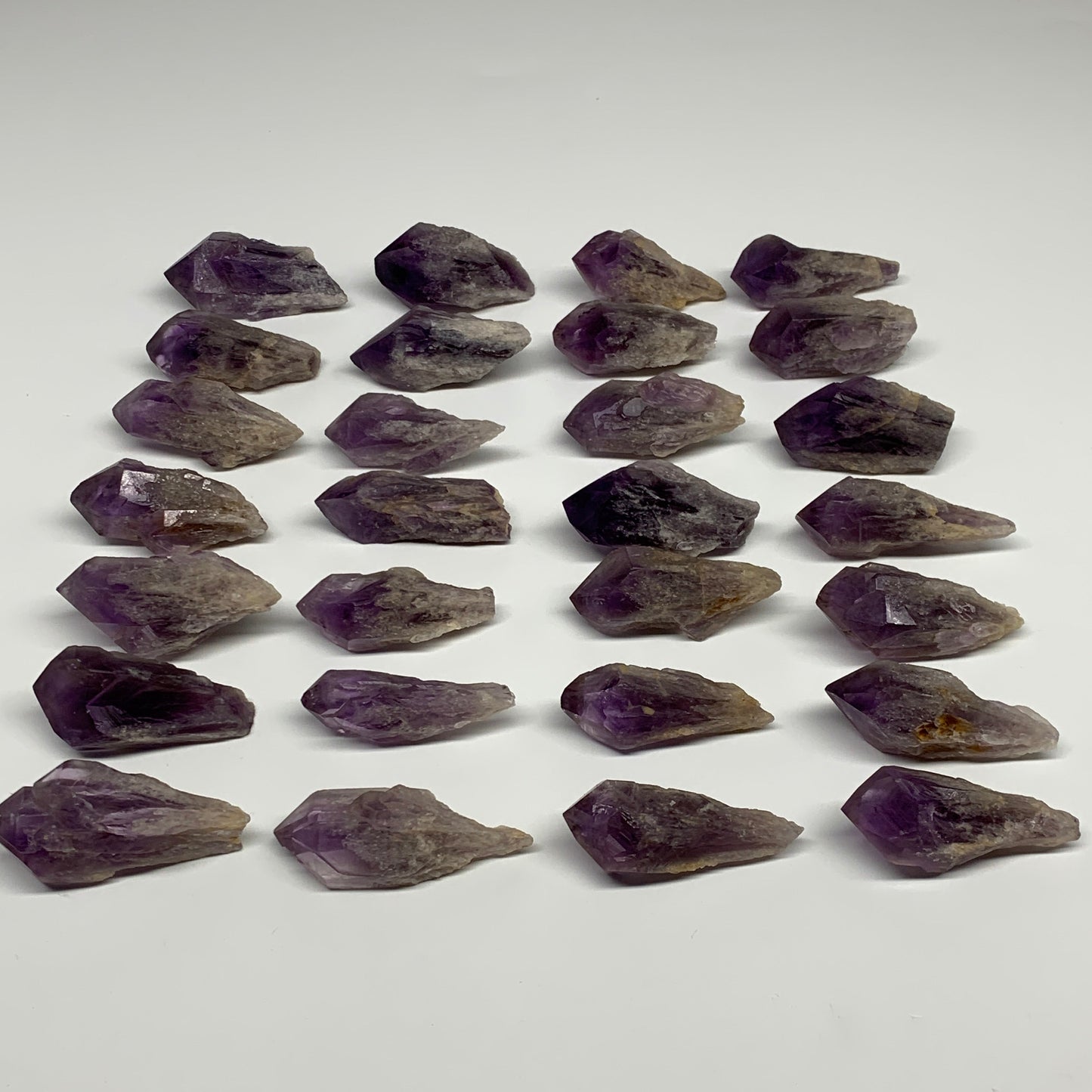 1.95 lbs, 2"-2.3", 28pcs, Rough Raw Amethyst Crystal Minerals Specimens, B32374
