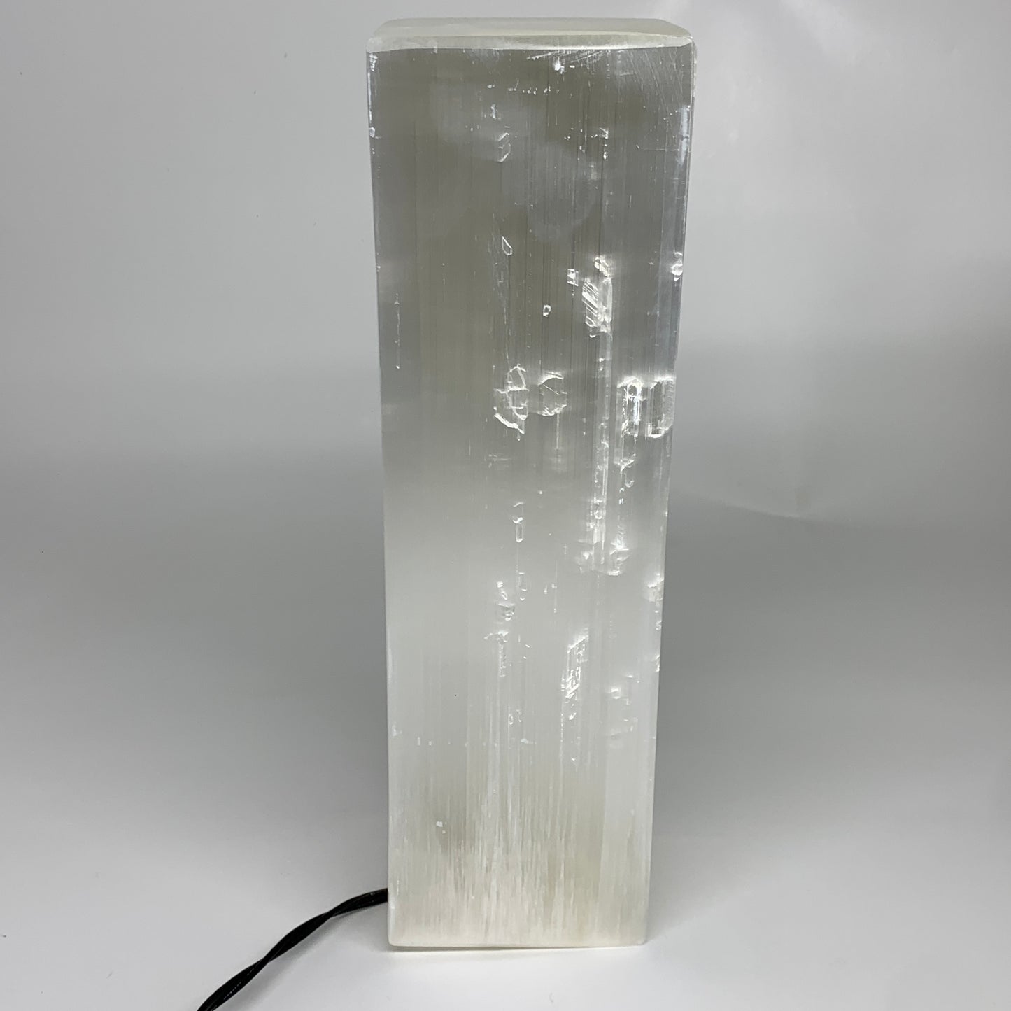 11.7 lbs. 11.6"x3.6", Rectangle Selenite (Satin Spar) Lamp, w/6ft Chord, B35840