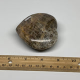0.5 lbs, 2.7"x3"x1.3", Black Moonstone Heart Polished Crystal Home Decor, B30942