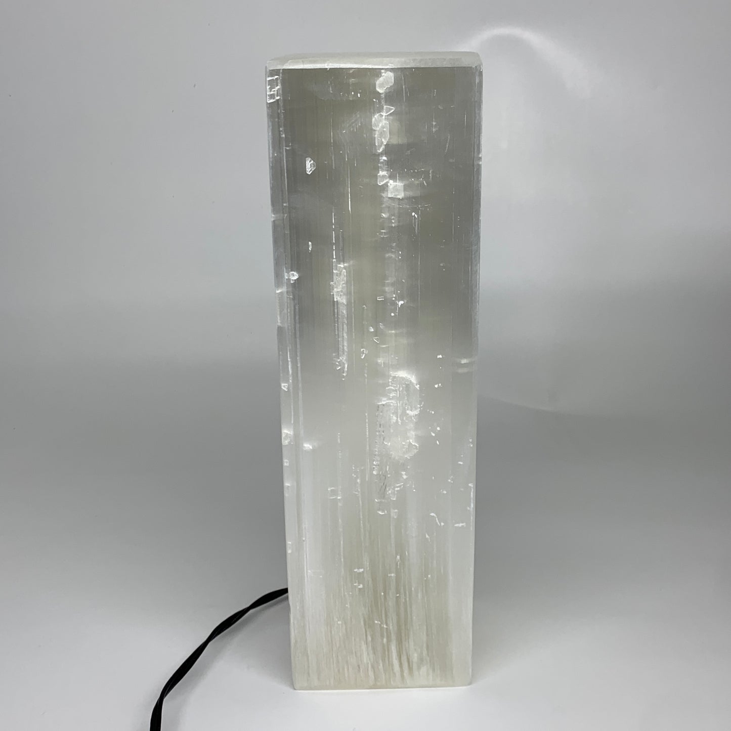 11.7 lbs. 11.6"x3.6", Rectangle Selenite (Satin Spar) Lamp, w/6ft Chord, B35840