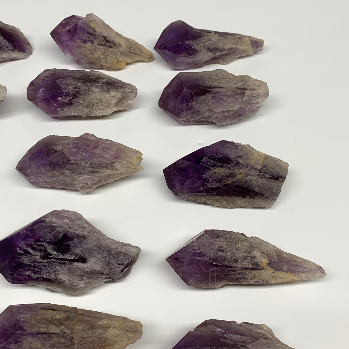 1.95 lbs, 2"-2.3", 28pcs, Rough Raw Amethyst Crystal Minerals Specimens, B32374