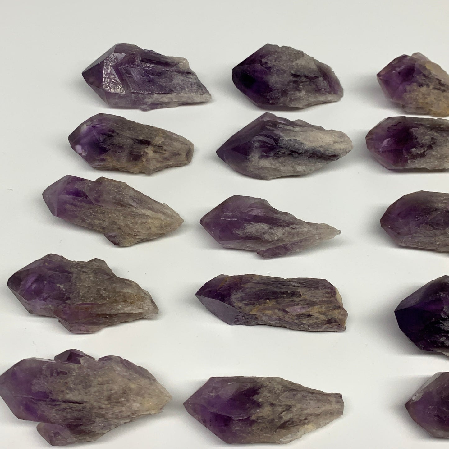 1.95 lbs, 2"-2.3", 28pcs, Rough Raw Amethyst Crystal Minerals Specimens, B32374