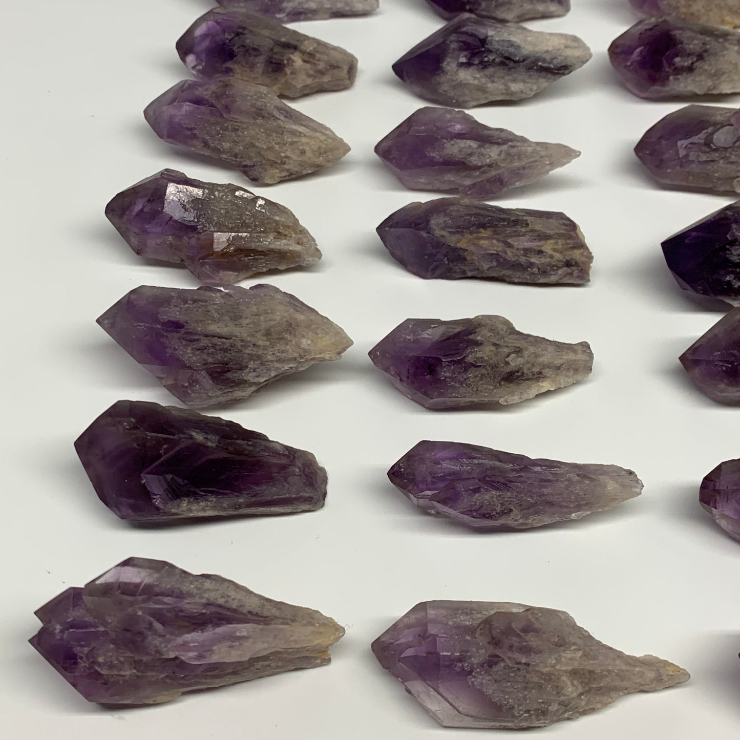 1.95 lbs, 2"-2.3", 28pcs, Rough Raw Amethyst Crystal Minerals Specimens, B32374