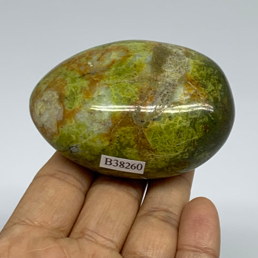 181.8g, 2.8"x2.1"x1.4", Green Opal Crystal PalmStone Polished Reiki, B38260