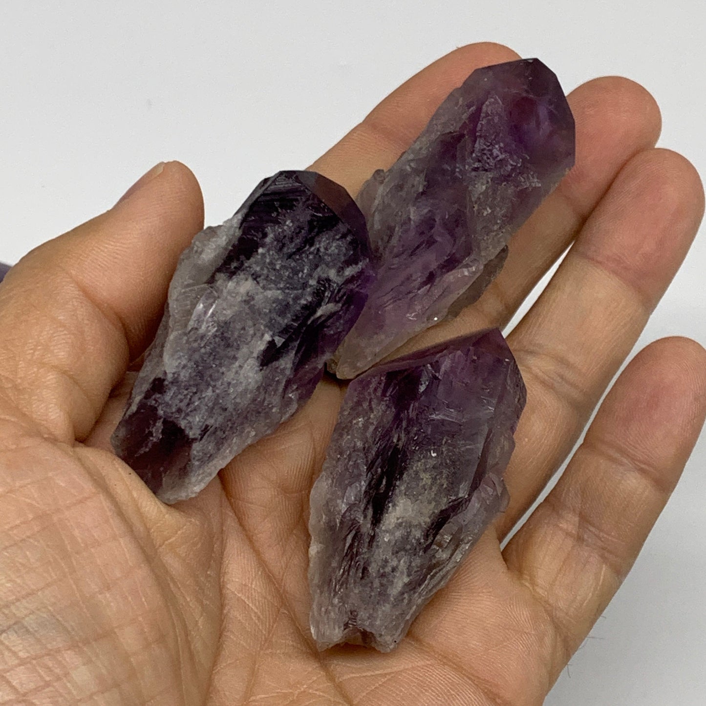 1.95 lbs, 2"-2.3", 28pcs, Rough Raw Amethyst Crystal Minerals Specimens, B32374