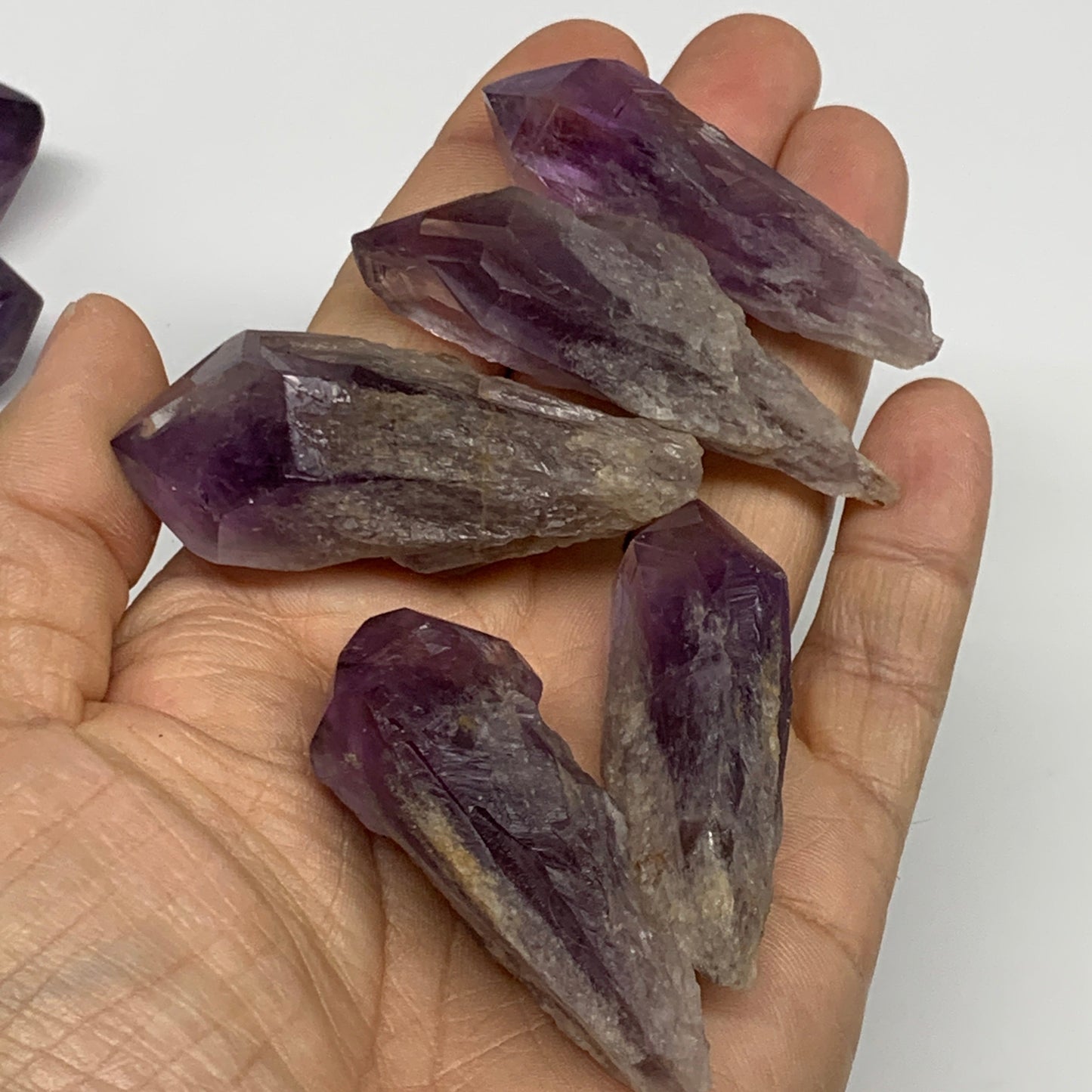 1.95 lbs, 2"-2.3", 28pcs, Rough Raw Amethyst Crystal Minerals Specimens, B32374