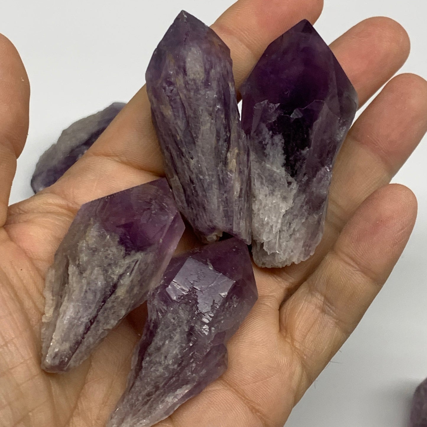 1.95 lbs, 2"-2.3", 28pcs, Rough Raw Amethyst Crystal Minerals Specimens, B32374