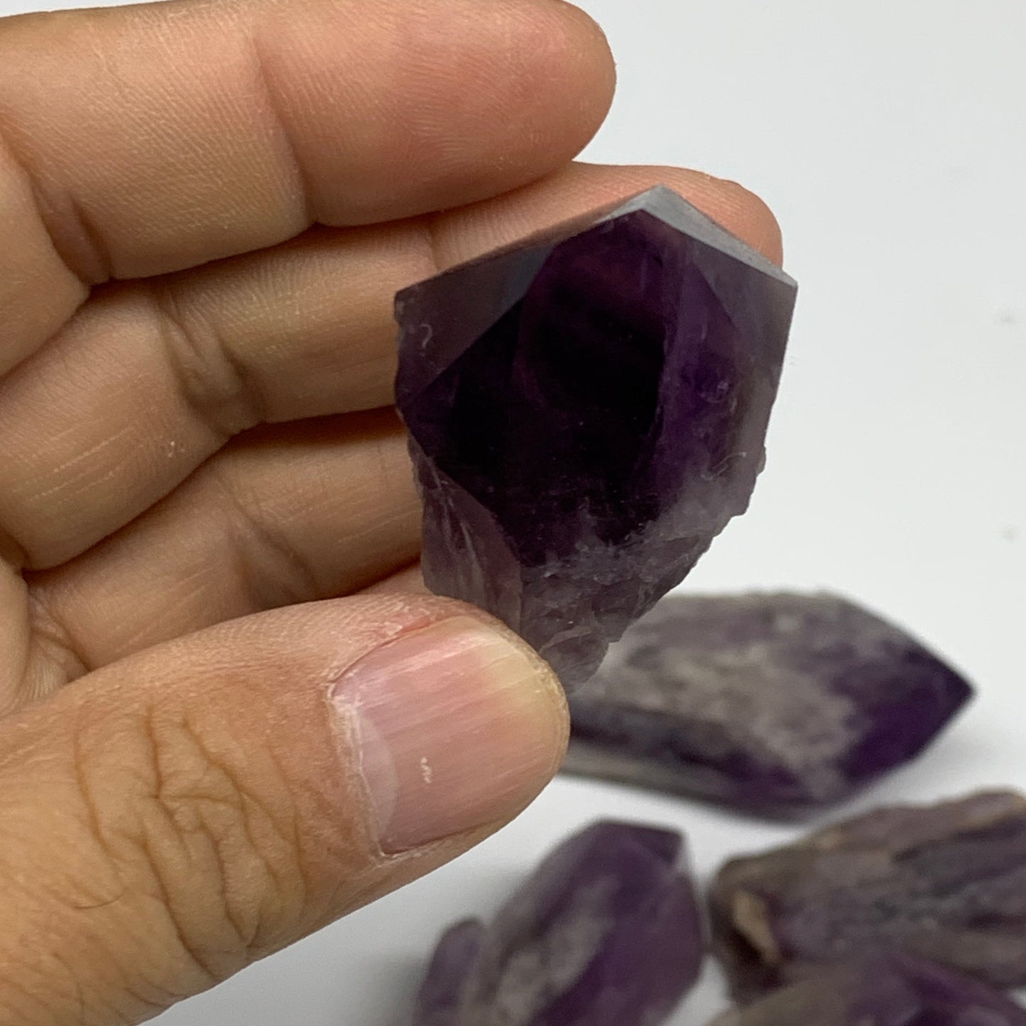 1.95 lbs, 2"-2.3", 28pcs, Rough Raw Amethyst Crystal Minerals Specimens, B32374