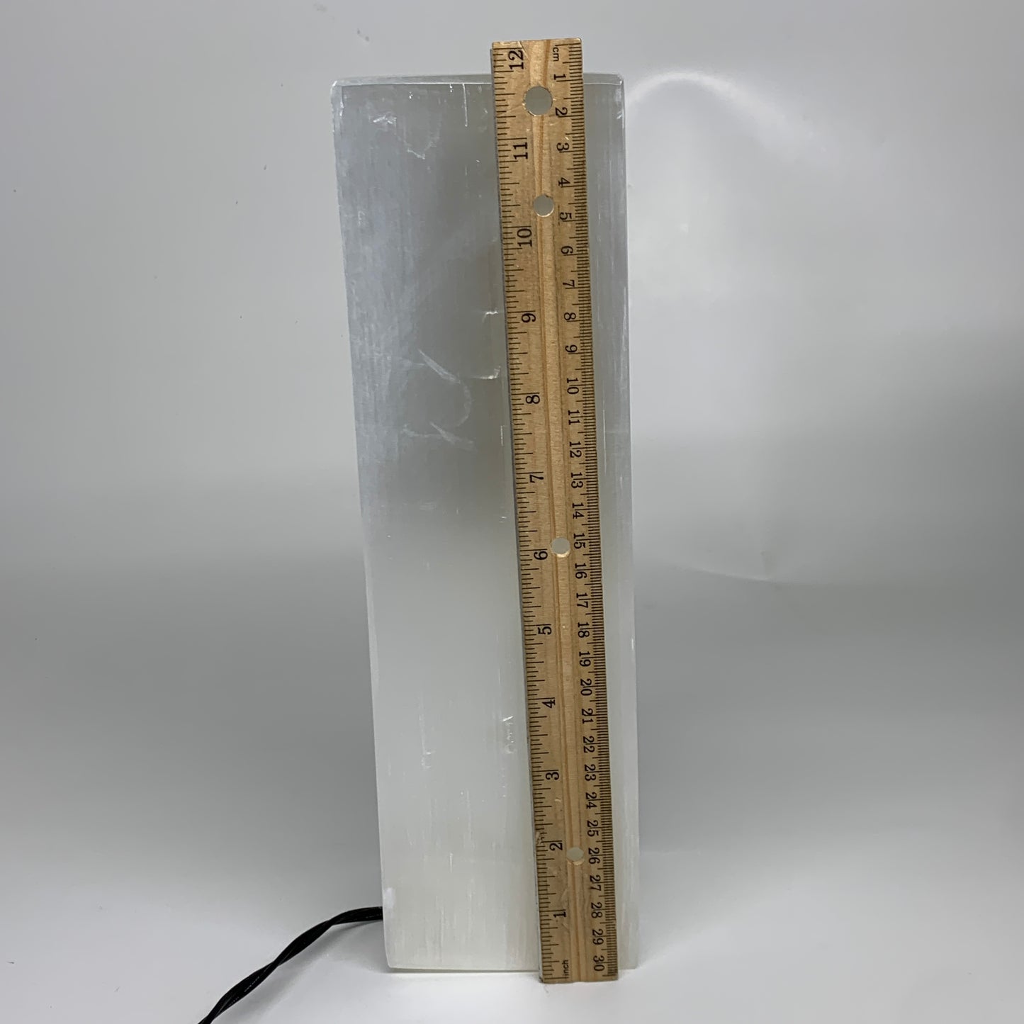 11.3 lbs. 11.6"x3.5", Rectangle Selenite (Satin Spar) Lamp, w/6ft Chord, B35841
