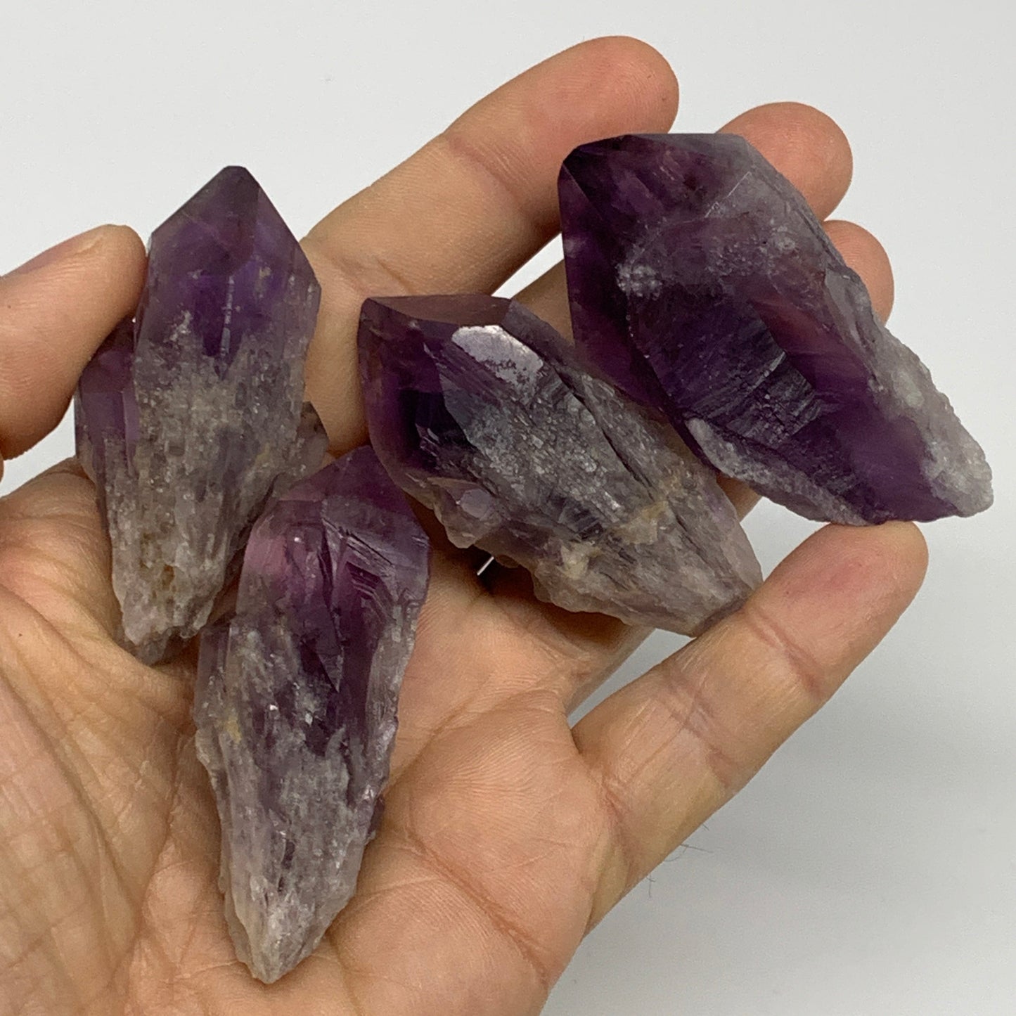 1.95 lbs, 2"-2.3", 28pcs, Rough Raw Amethyst Crystal Minerals Specimens, B32374
