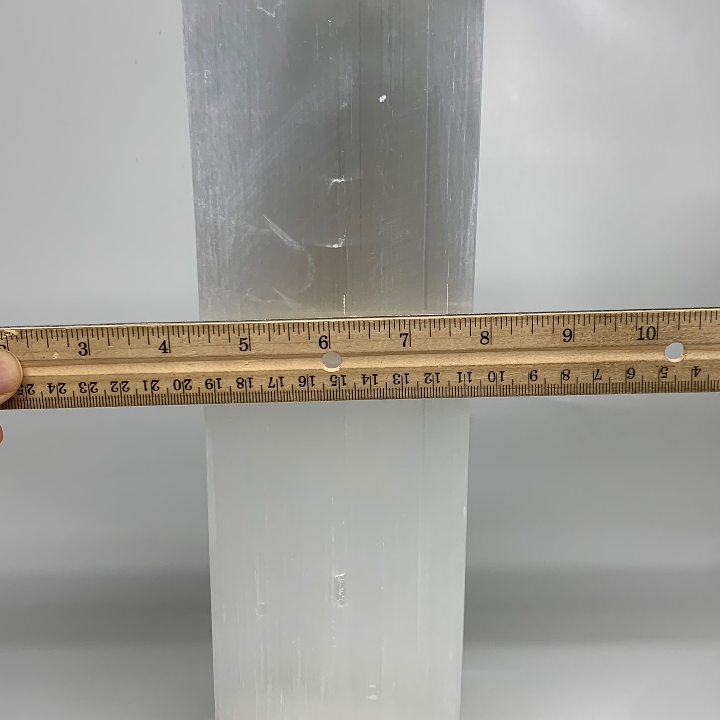 11.3 lbs. 11.6"x3.5", Rectangle Selenite (Satin Spar) Lamp, w/6ft Chord, B35841