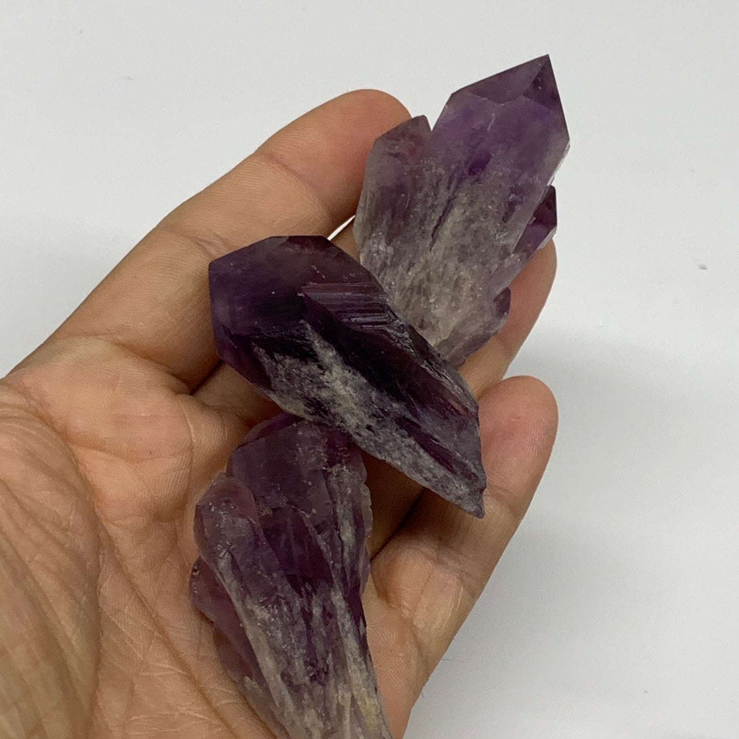 1.95 lbs, 2"-2.3", 28pcs, Rough Raw Amethyst Crystal Minerals Specimens, B32374
