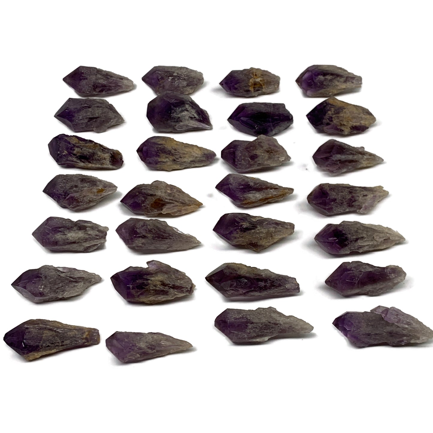 2.03 lbs, 2"-2.4", 28pcs, Rough Raw Amethyst Crystal Minerals Specimens, B32375