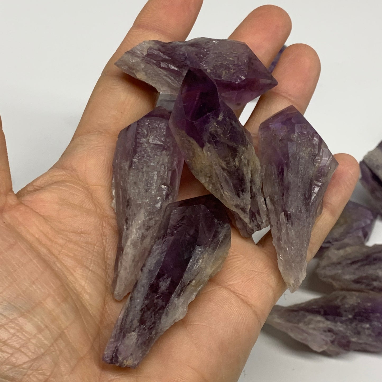 2.03 lbs, 2"-2.4", 28pcs, Rough Raw Amethyst Crystal Minerals Specimens, B32375