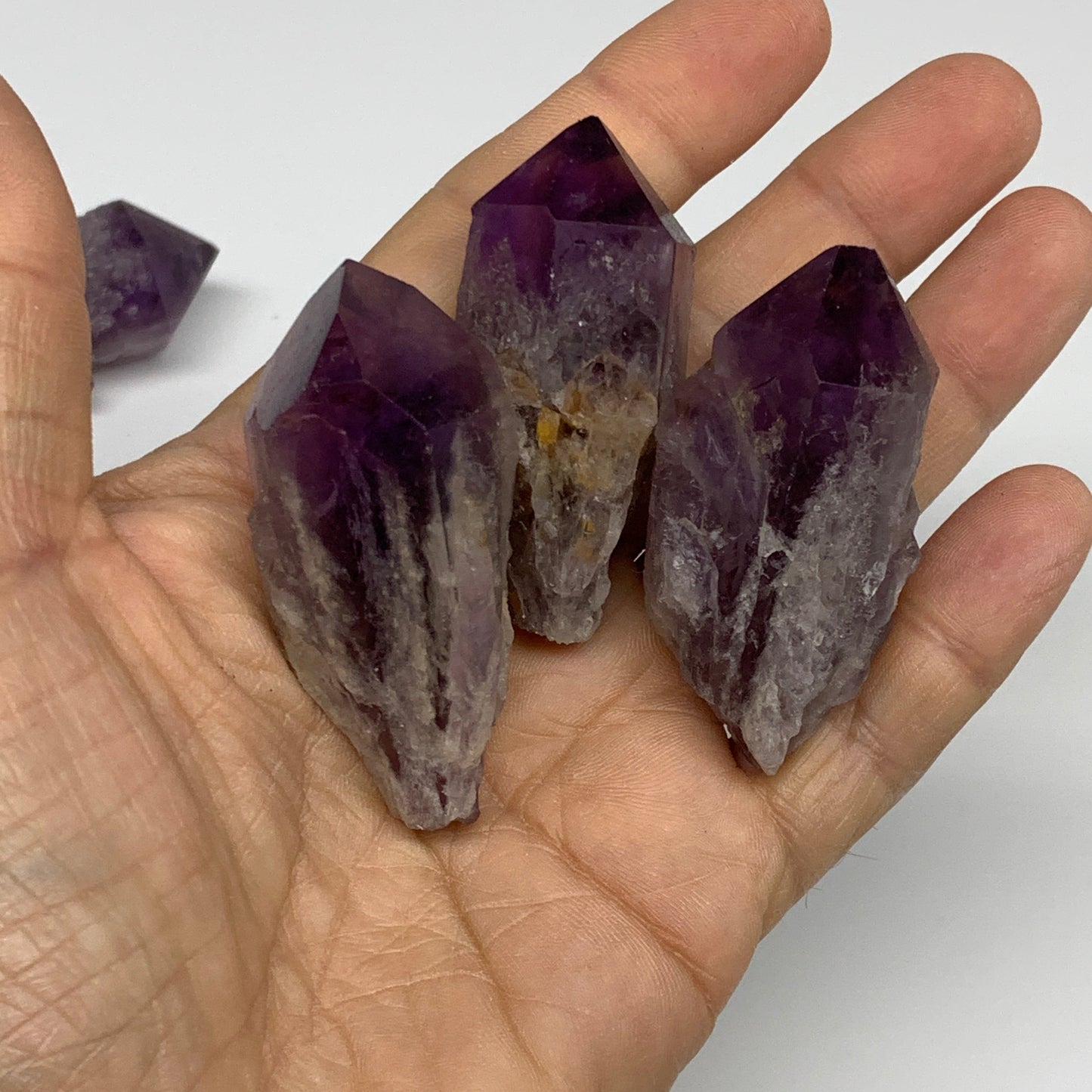 2.03 lbs, 2"-2.4", 28pcs, Rough Raw Amethyst Crystal Minerals Specimens, B32375