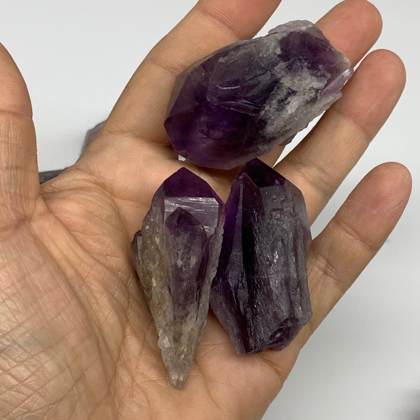 2.03 lbs, 2"-2.4", 28pcs, Rough Raw Amethyst Crystal Minerals Specimens, B32375