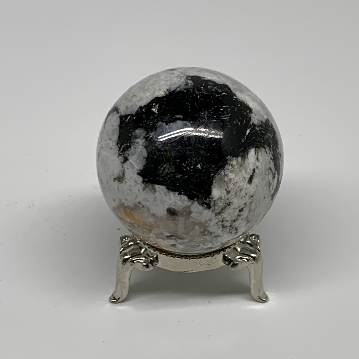 148.8g, 1.8"(46mm), Natural Rainbow Moonstone Sphere Ball Gemstone, B35180