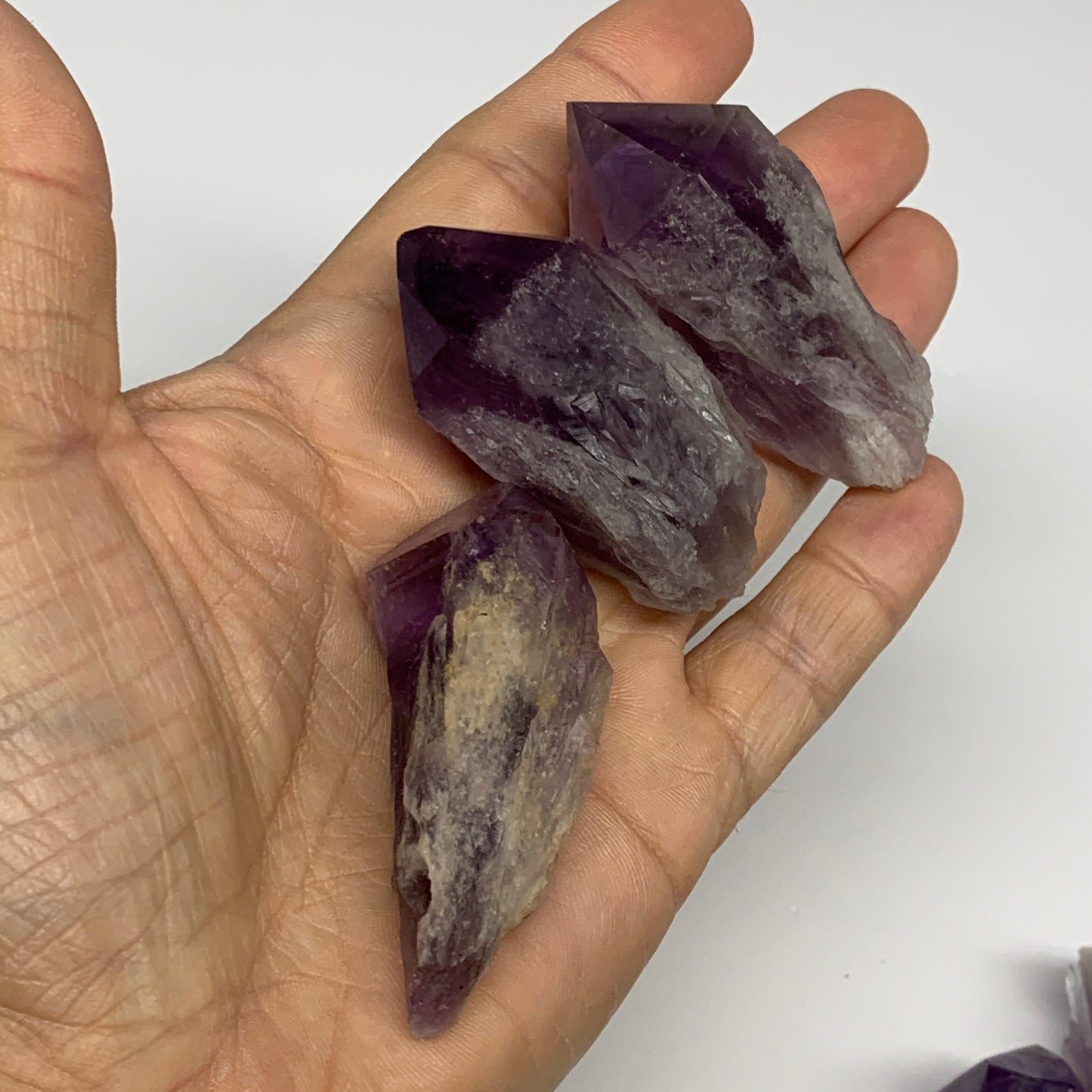2.03 lbs, 2"-2.4", 28pcs, Rough Raw Amethyst Crystal Minerals Specimens, B32375