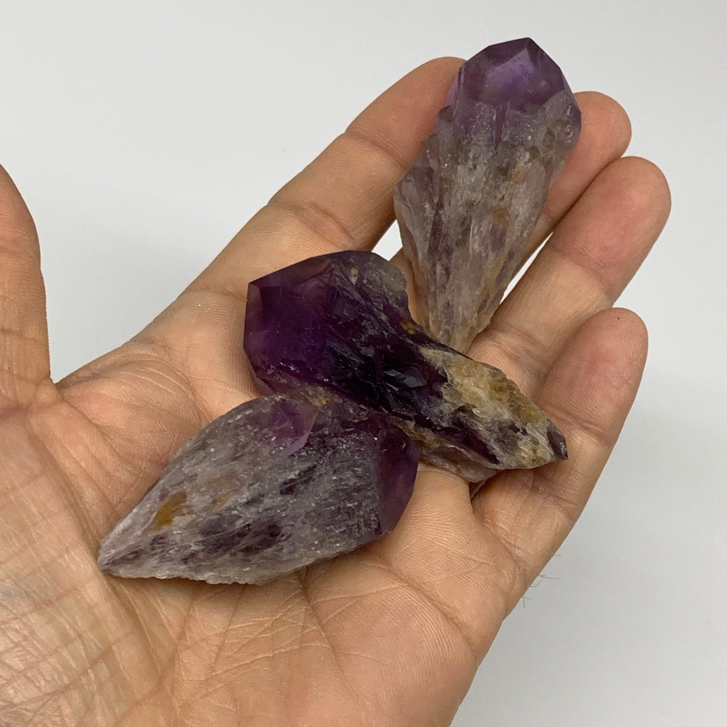 2.03 lbs, 2"-2.4", 28pcs, Rough Raw Amethyst Crystal Minerals Specimens, B32375