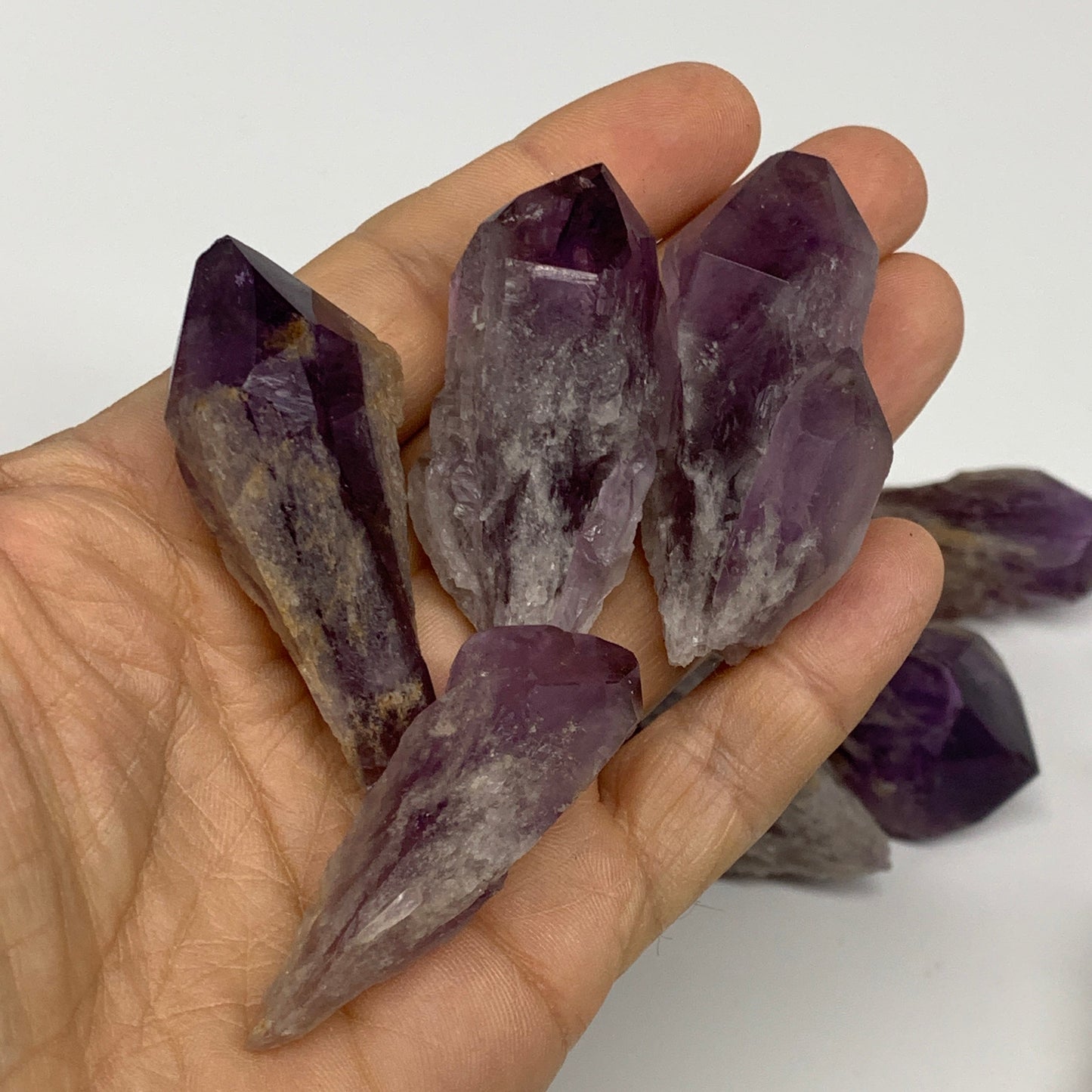 2.03 lbs, 2"-2.4", 28pcs, Rough Raw Amethyst Crystal Minerals Specimens, B32375