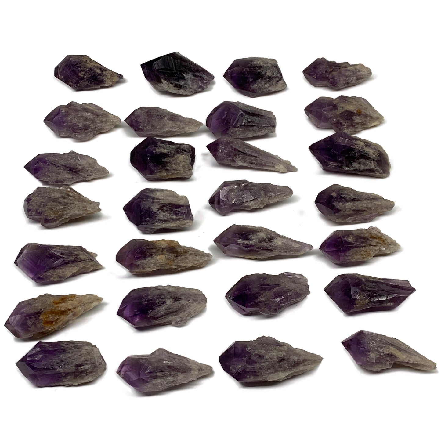 2.4 lbs, 1.9"-2.5", 28pcs, Rough Raw Amethyst Crystal Minerals Specimens, B32376