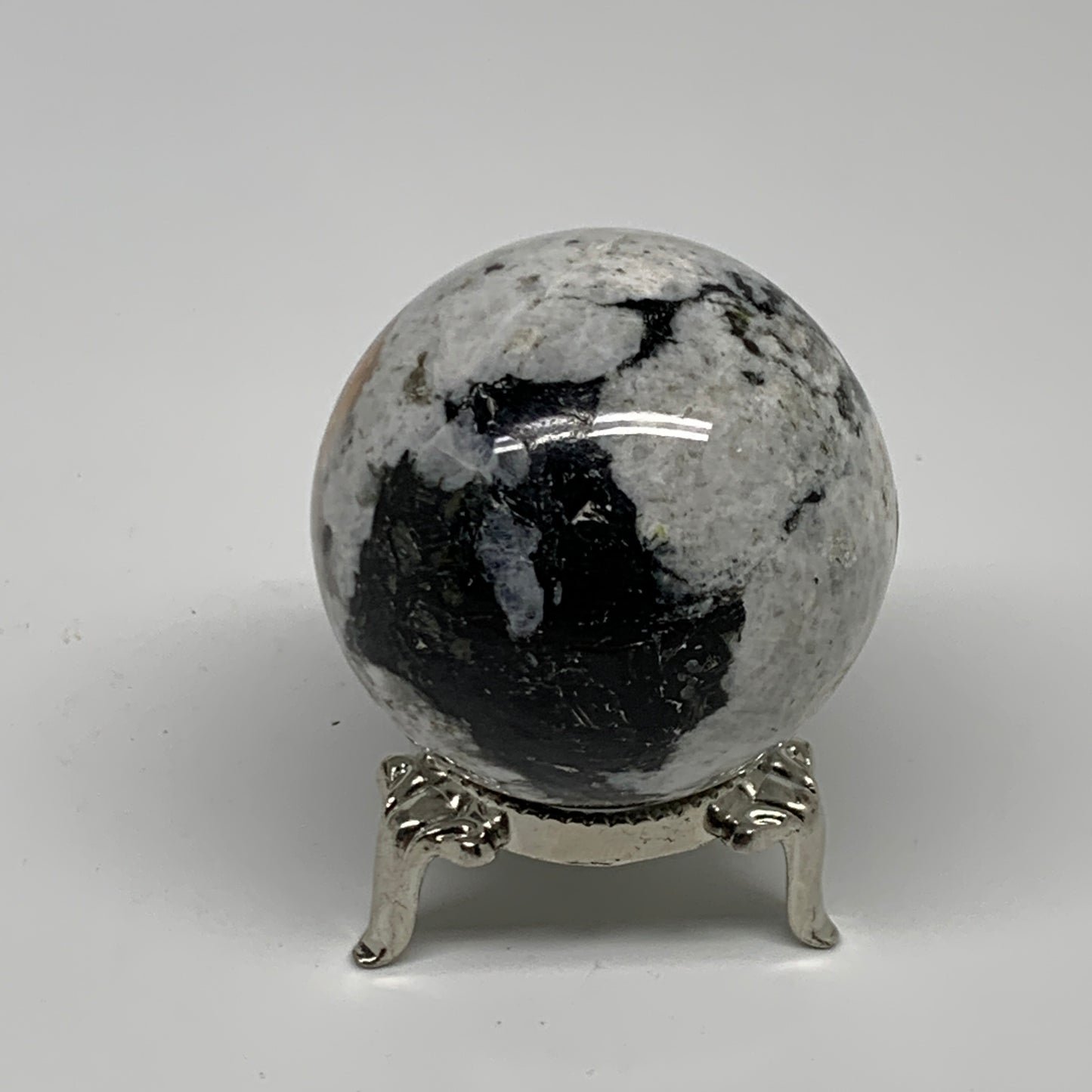 148.8g, 1.8"(46mm), Natural Rainbow Moonstone Sphere Ball Gemstone, B35180