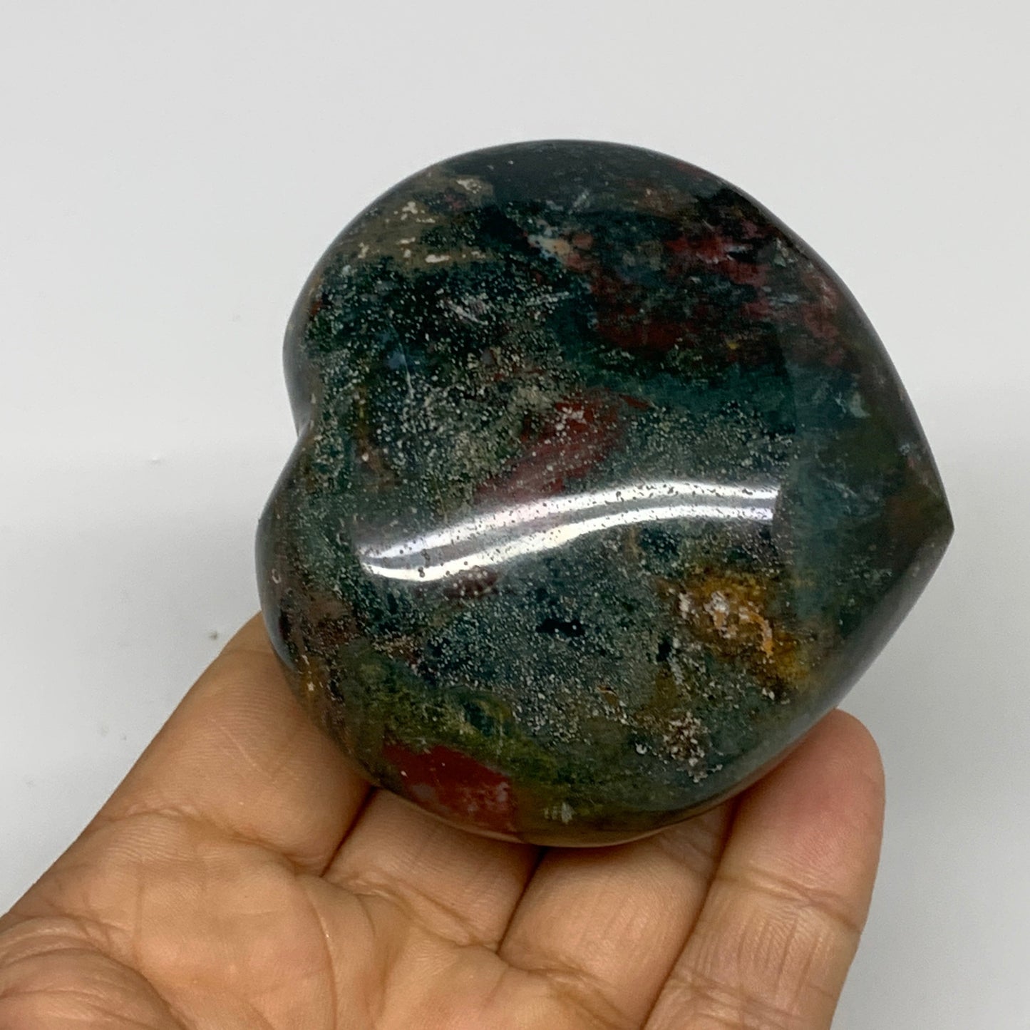 2.97 lbs (1350 Grams), 2.2"-2.8", 6pcs, Natural Ocean Jasper Heart, B30945