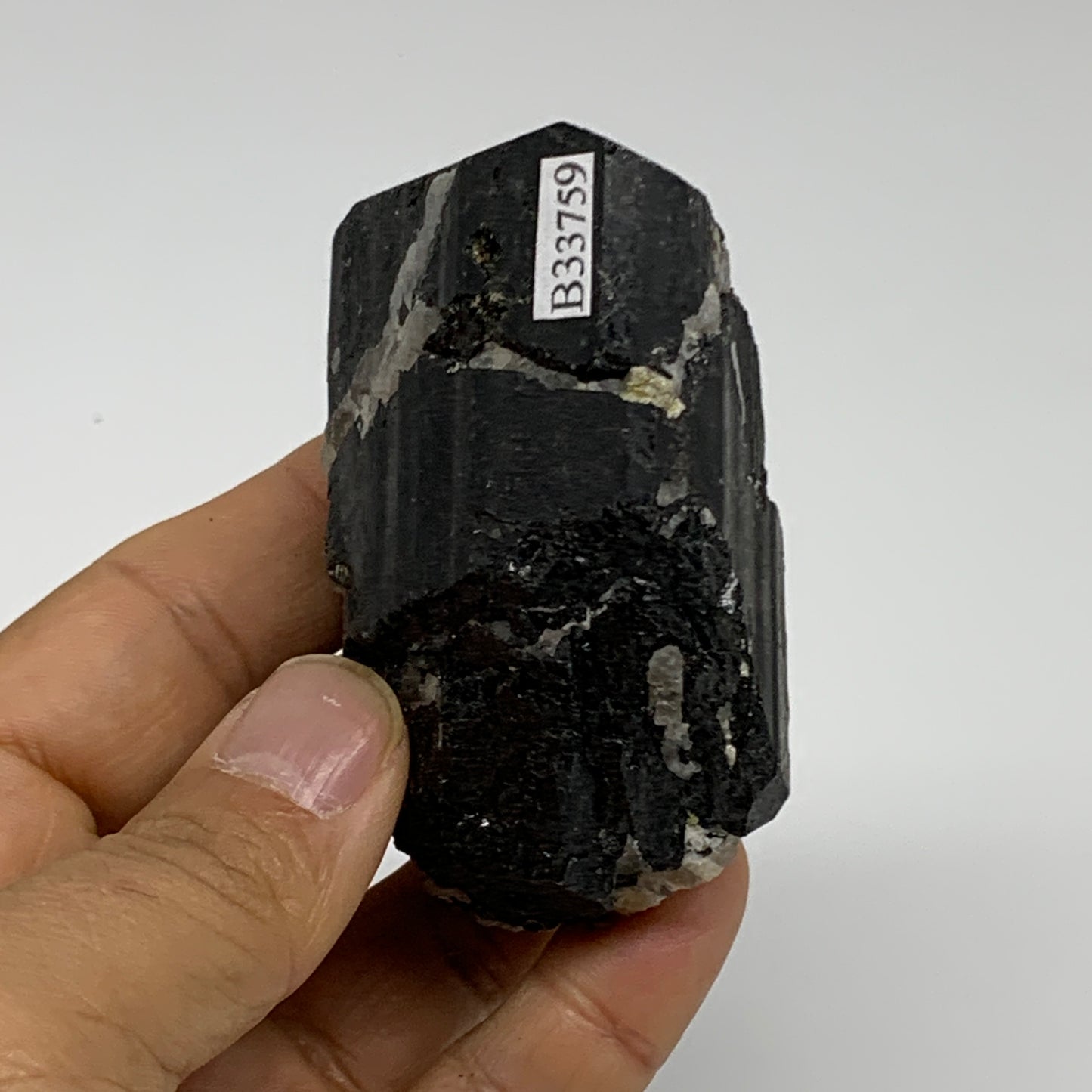 189.9g, 2.8"x1.9"x1.5", Natural Black Tourmaline Mineral Specimen, B33759