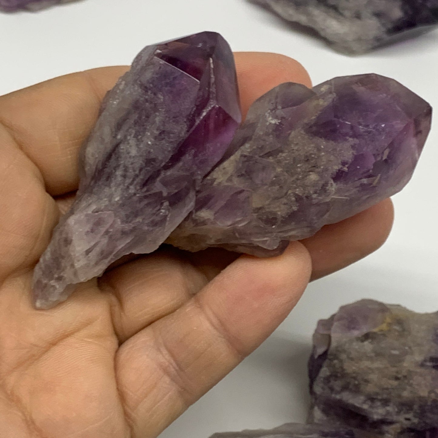 2.4 lbs, 1.9"-2.5", 28pcs, Rough Raw Amethyst Crystal Minerals Specimens, B32376