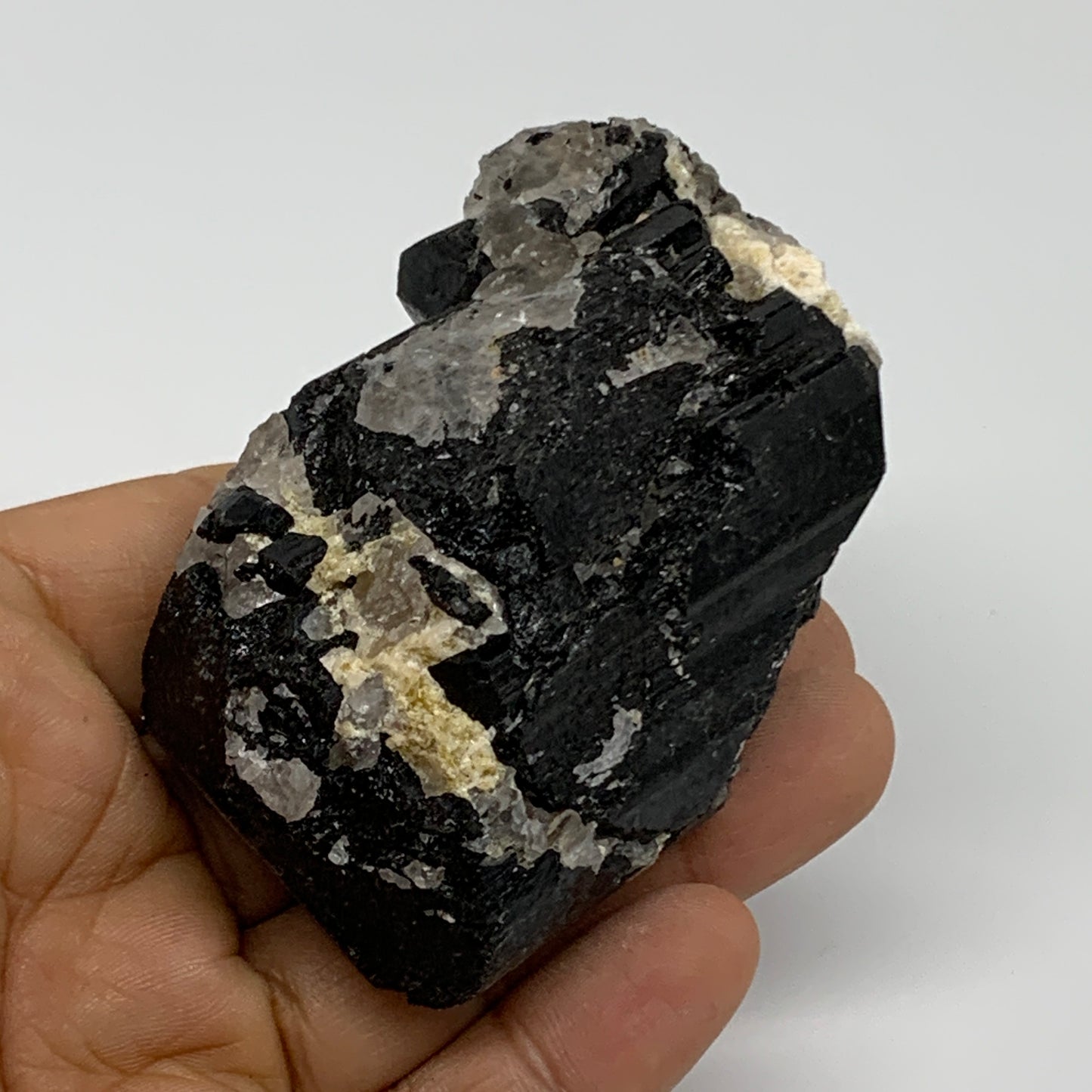 189.9g, 2.8"x1.9"x1.5", Natural Black Tourmaline Mineral Specimen, B33759