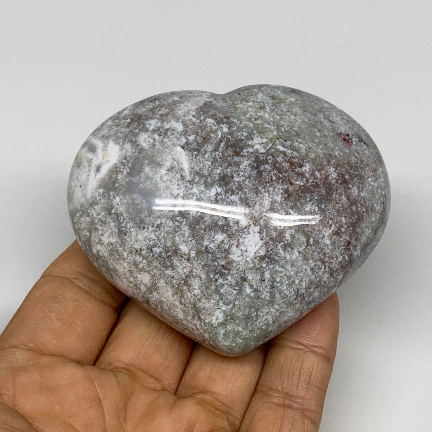 2.97 lbs (1350 Grams), 2.2"-2.8", 6pcs, Natural Ocean Jasper Heart, B30945