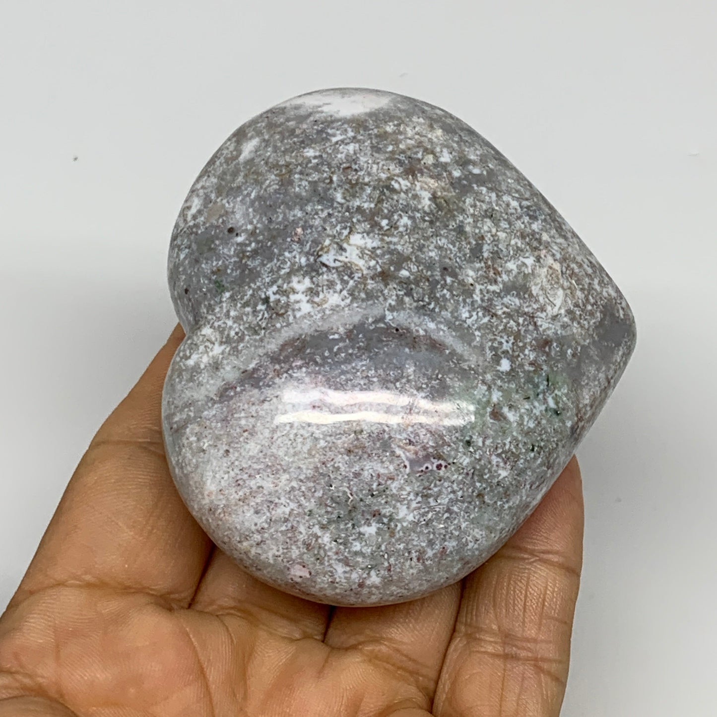 2.97 lbs (1350 Grams), 2.2"-2.8", 6pcs, Natural Ocean Jasper Heart, B30945