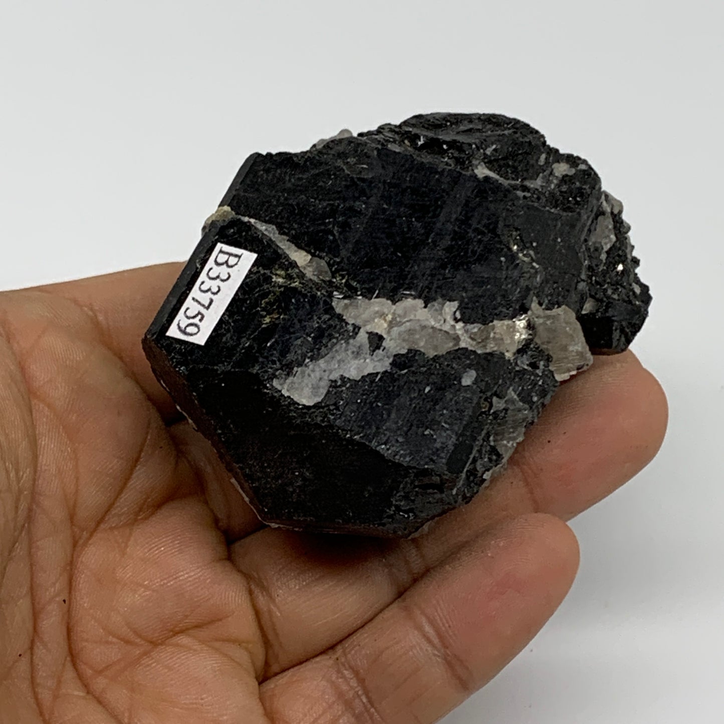 189.9g, 2.8"x1.9"x1.5", Natural Black Tourmaline Mineral Specimen, B33759