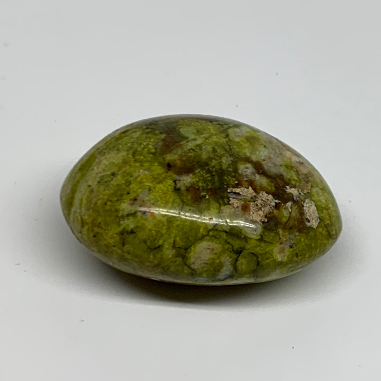 112.2g, 2.6"x1.8"x1.3", Green Opal Crystal PalmStone Polished Reiki, B38263
