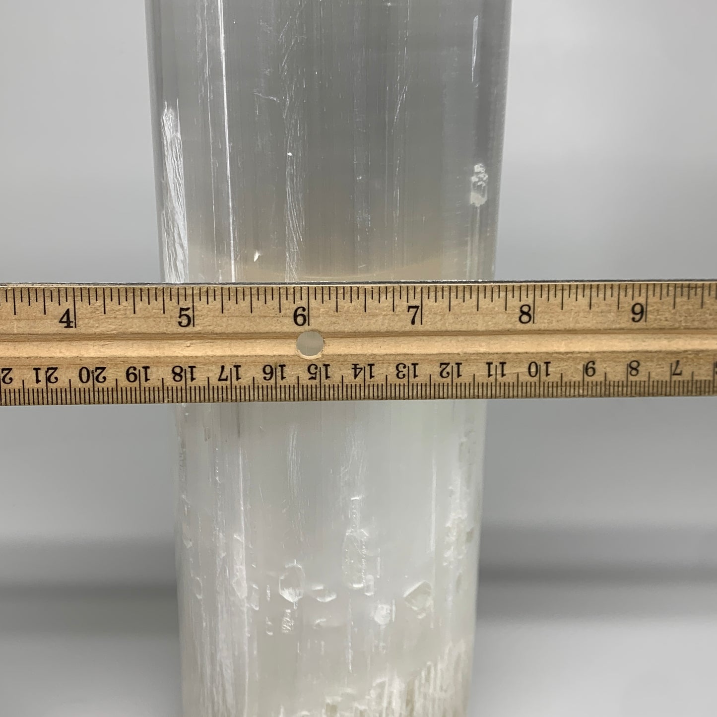 7.3 lbs. 11.2"x3.3", Cylinder Selenite (Satin Spar) Lamp, w/6ft Chord, B35843