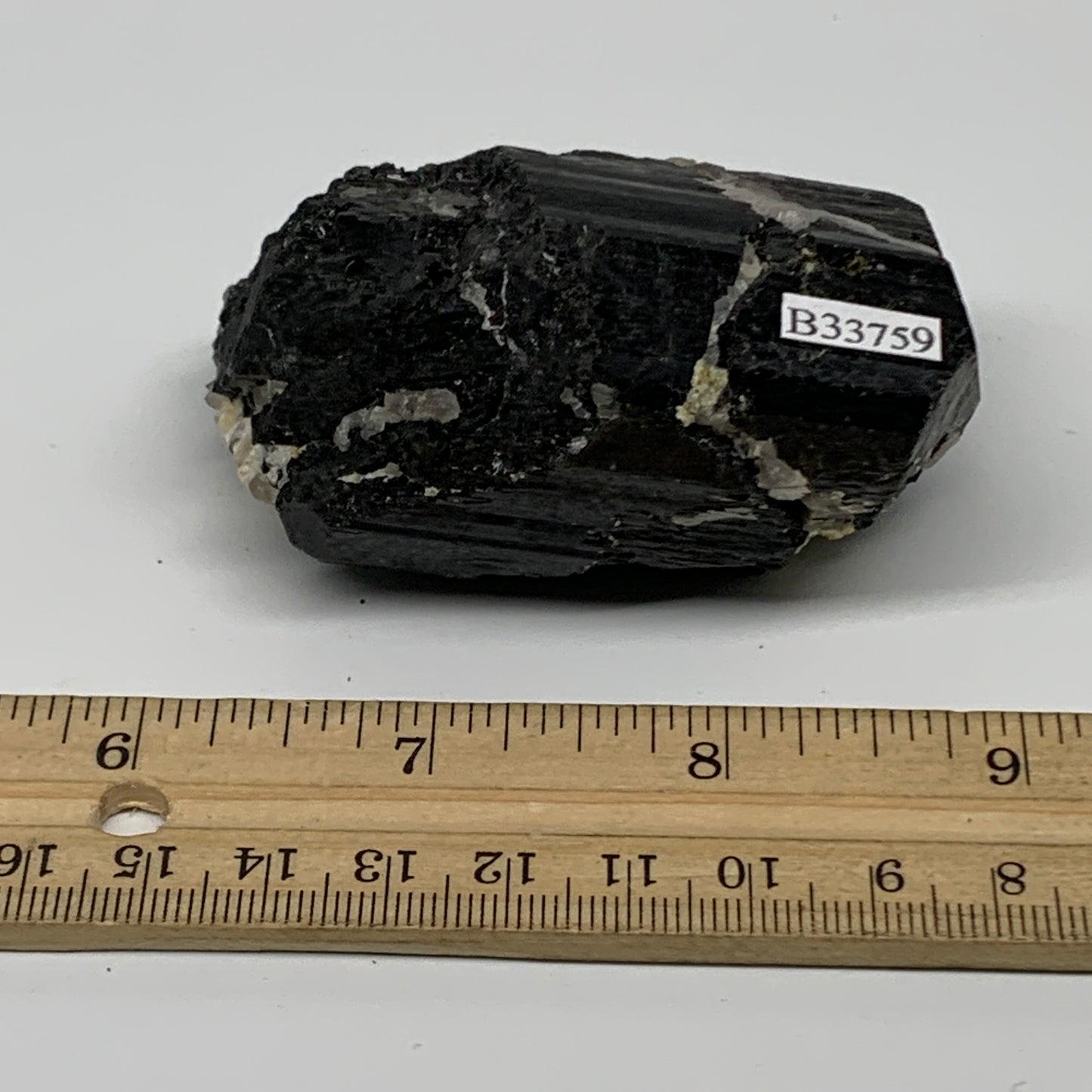 189.9g, 2.8"x1.9"x1.5", Natural Black Tourmaline Mineral Specimen, B33759