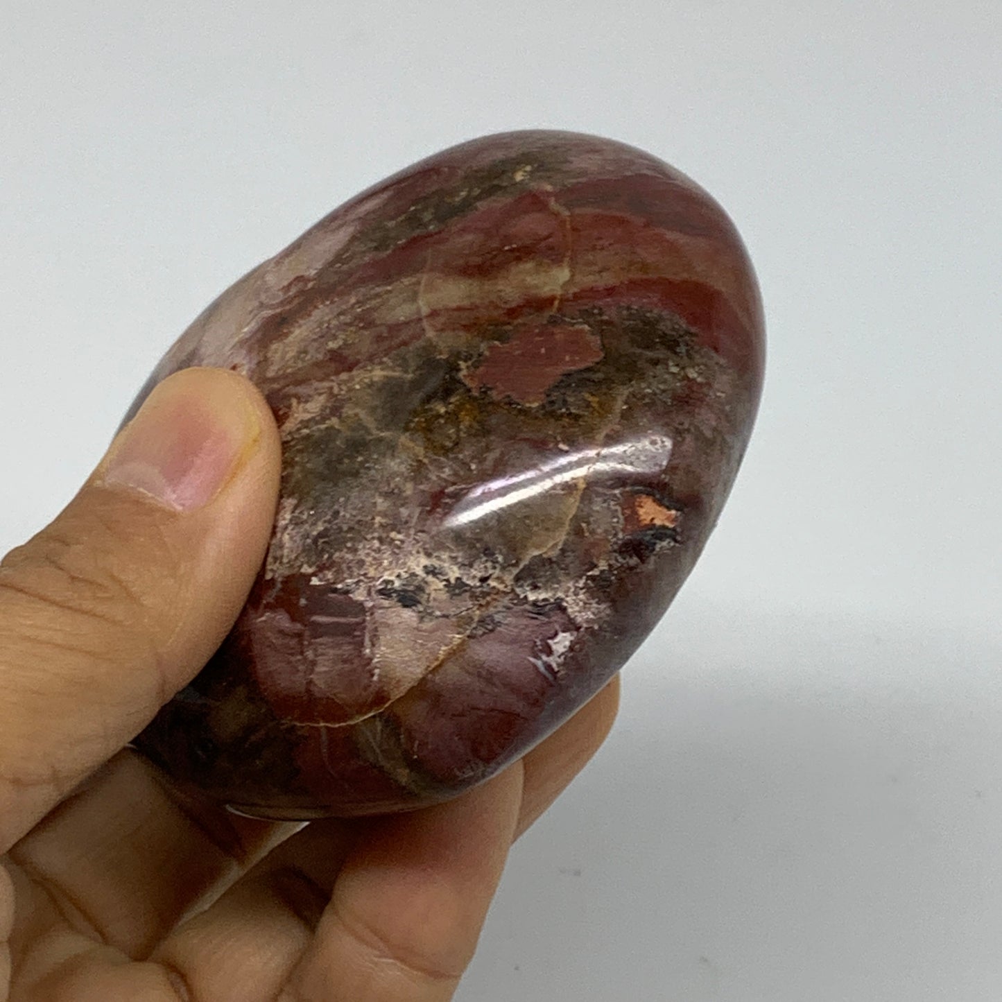 0.56 lbs, 2.7"x3"x1.4", Natural Petrified Wood Heart Polished Crystal, B37408