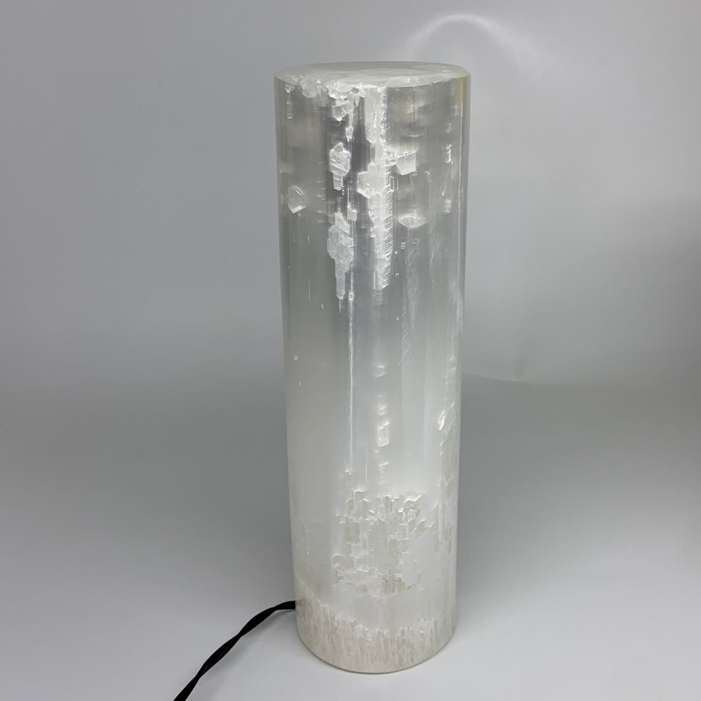 7.3 lbs. 11.2"x3.3", Cylinder Selenite (Satin Spar) Lamp, w/6ft Chord, B35843