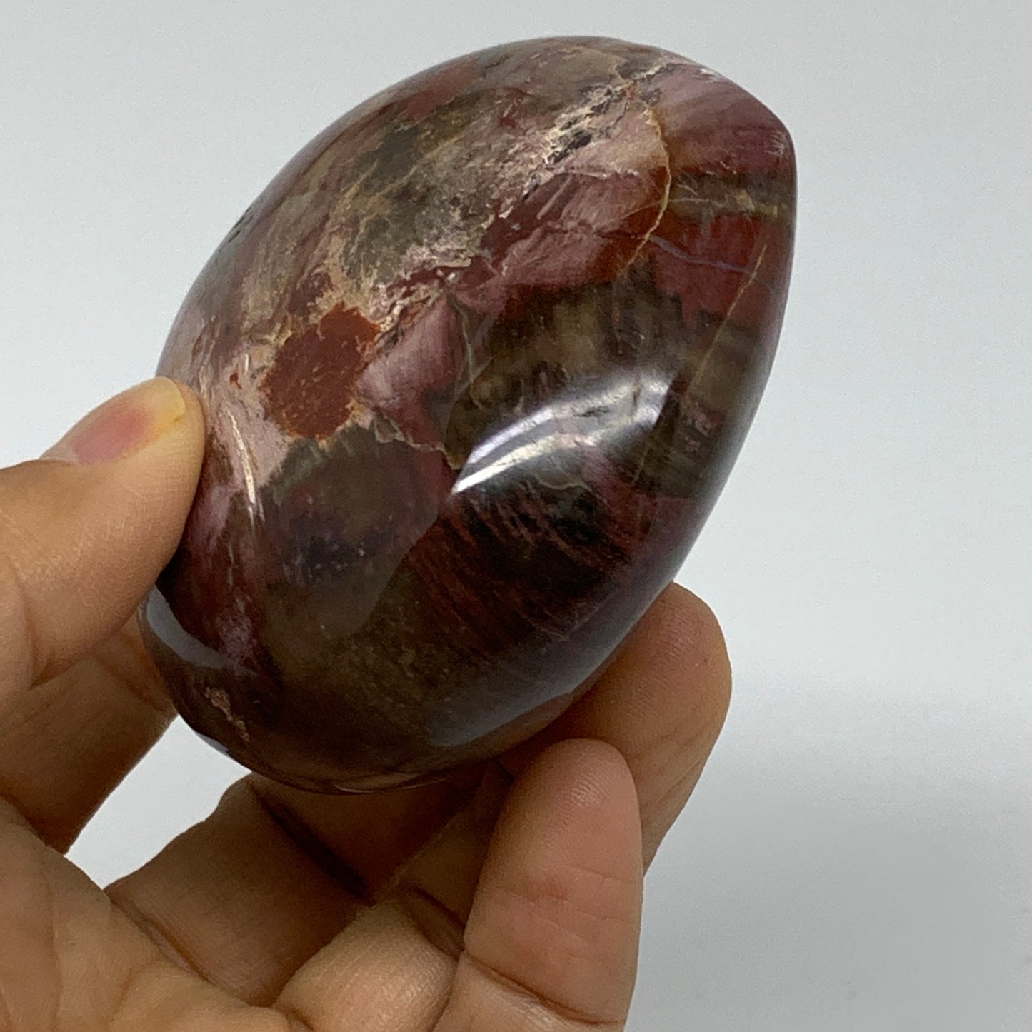 0.56 lbs, 2.7"x3"x1.4", Natural Petrified Wood Heart Polished Crystal, B37408